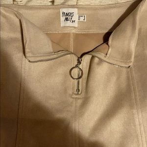 Haley Mini Skirt- Beige